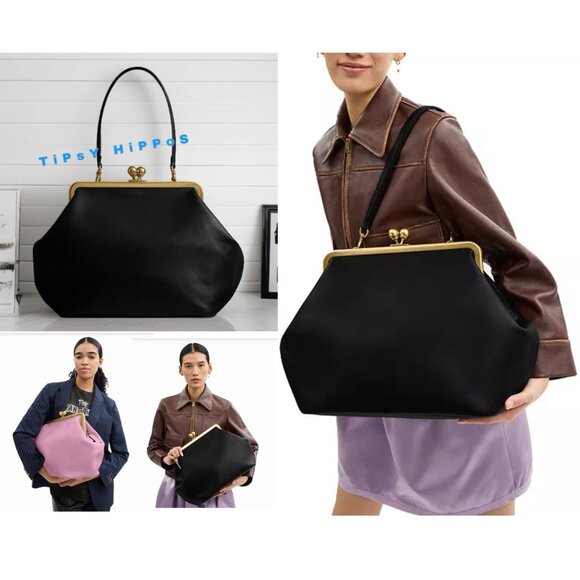 OMG!!!  NEW!!!  Authentic COACH Kiss Lock Jumbo Shoulder Bag!  IMPOSSIBLE TO FIN - Picture 1 of 16